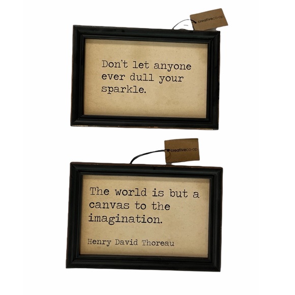 Creative Co-Op Other - Creative Co-op Wood Wall Decor Framed Sayings Don’t Let Anyone Ever Dull Sparkle